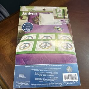 Janlynn Stamped Cross Stitch Quilt Blocks 18"X18" 6 screen printed each package